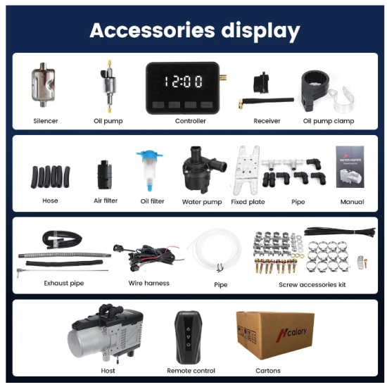 Autonomā apkure apsilde salonam 12V 5Kw salona apsilde antifrīza sildītājs ar dīzeļdegvielu vai benzīnu Webasto EBERSPÄCHER  heater uc analogs