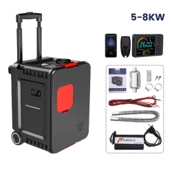 Autonomā apkure apsilde salonam 220V / 12 / 24V  5-8 Kw salona sildītājs koferī ar rokturi un ritenīšiem dīzeļdegvielas sildītājs ar dīzeļdegvielu Webasto Eberspacher Airtronic analogs