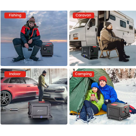 Autonomā apkure apsilde salonam 220V / 12 / 24V  5-8 Kw salona sildītājs koferī ar rokturi un ritenīšiem dīzeļdegvielas sildītājs ar dīzeļdegvielu Webasto Eberspacher Airtronic analogs