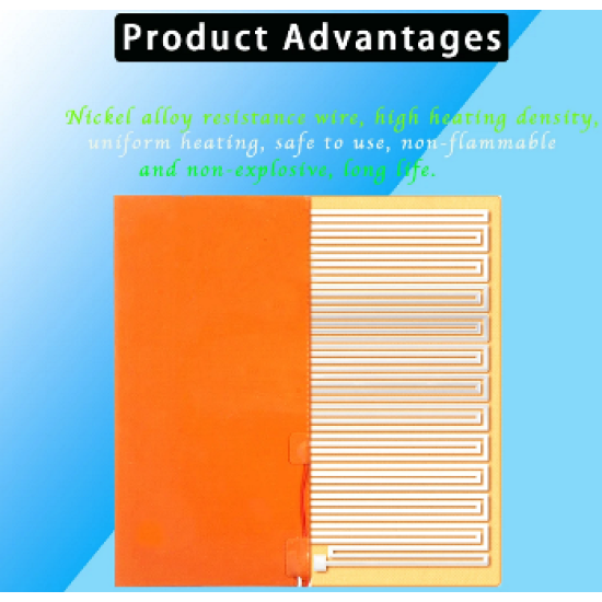 Motora priekšapsilde silikona sildītājs priekšsildītājs dažādām vajadzībām kartera sildītājs silikona uzlīme uz motora kartera 31x31cm 220V 750w mašīnām, traktoriem u.c. tehnikai universāls pielietojums