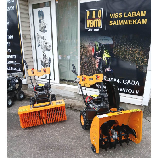 Sniega un slaucīšanas birstes kolektors savācējs papildus uzkabināms mūsu tirgotajām multifunkcionālajām birstēm un pūtējiem