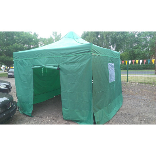 Telts, nojume ātri saliekama 3x3 m, zaļa krāsa, 18,5 kg rāmis