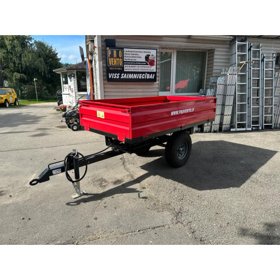 Piekabe traktoram treileris hidraulisks pašizgāzējs celtspēja 1,5t  T2W Ir jau mūsu vekalā uz vietas