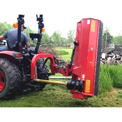 Pļaujmašīna AGL125 nogāžu grāvjmalu mulčeris pļaujmašīna smalcinātājs mulčētājs lauku malu dzīvžoga grāvju stāvumu u. c. nogāžu pļaušanai AGL125 BRCL 125 darba platums 1,25m cena ar PVN Flail mower Rasenmaeher