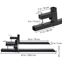 Palešu dakšas pieskrūvējamas pie kausa 910kg traktora mini iekrāvējam