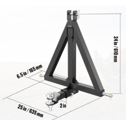 Sakabe āķis trijstūris sija 635mm universāls traktoriem komplektā ar sakabes āķi 3 punktu uzkarei iespēja mainīt aprīkojuma galus plaši izmanto USA