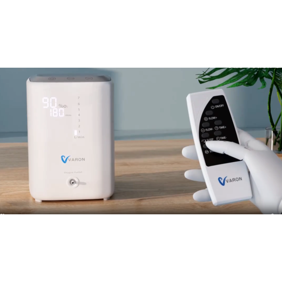 Skābekļa koncentrators VARON 1 - 7 l/min Regulējams 30% - 90% skābekļa daudzums Anjona funkcija (oxygen) koncentratori sadzīves vajadzībām