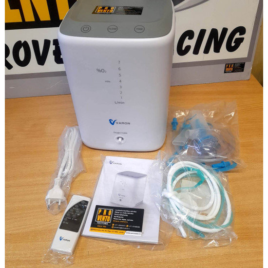 Skābekļa koncentrators VARON 1 - 7 l/min Regulējams 30% - 90% skābekļa daudzums Anjona funkcija (oxygen) koncentratori sadzīves vajadzībām