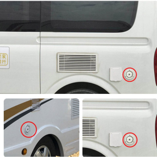 Ūdens tvertnes bloķēšanas vāks vāciņš kemperim, dzīvojamiem vagoniem u.c. vajadzībām universāls