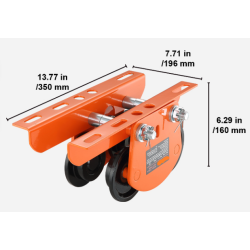 Vinčas rati mehāniskai pārvietošanai celtspēja 1t