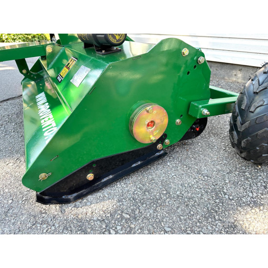 Pļaujmašīna ATV mulčētājs zāles pļāvējs smagiem darba apstākļiem lielie smagie 400g asmeņi elektrostarts piekabināms kvadraciklam ATV 120 ar benzīna 16 Zs Loncin motoru Flail mower