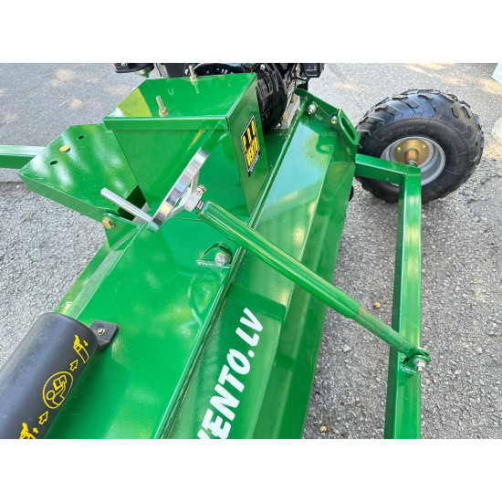 Pļaujmašīna ATV mulčētājs zāles pļāvējs smagiem darba apstākļiem lielie smagie 400g asmeņi elektrostarts piekabināms kvadraciklam ATV 120 ar benzīna 16 Zs Loncin motoru Flail mower