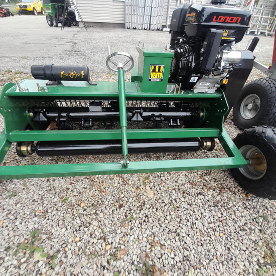 Pļaujmašīna ATV mulčētājs zāles pļāvējs smagiem darba apstākļiem lielie smagie 400g asmeņi elektrostarts piekabināms kvadraciklam ATV 120 ar benzīna 16 Zs Loncin motoru Flail mower